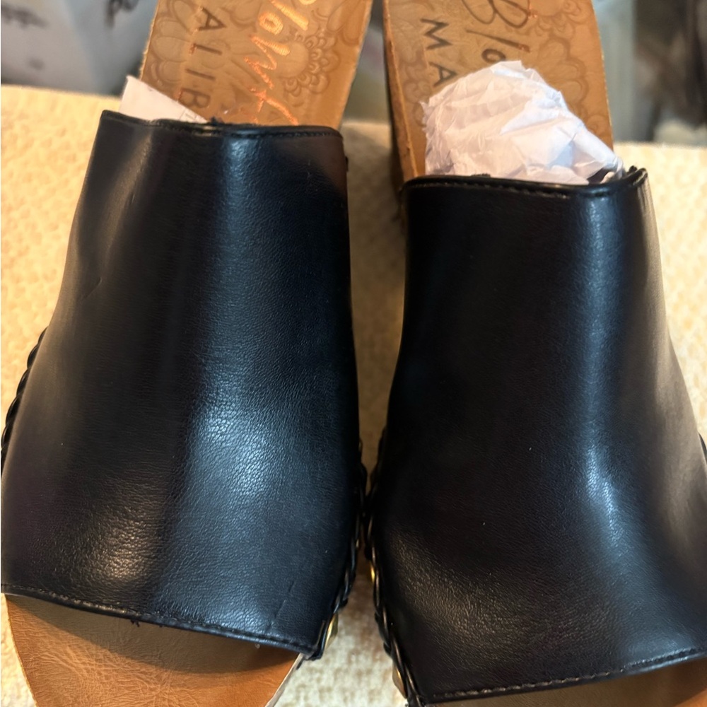 New Blowfish Black Slip-On Mules